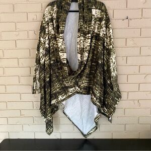 Nicholas K Tie Dye Cowl Serius Sweater XS Oversized Lagenlook Designer Boho